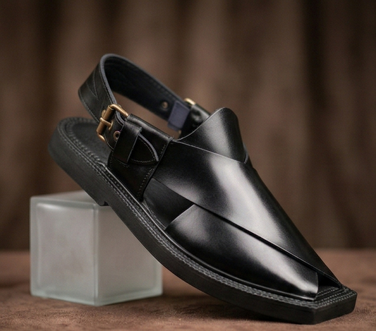Premium Men’s Leather Chappal – Sleek Kaptaan Edition