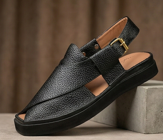 The Bold Platform Kaptaan | Pebble-Grain Black Leather