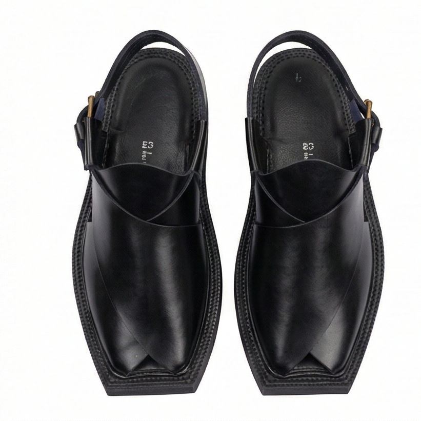 Premium Men’s Leather Chappal – Sleek Kaptaan Edition