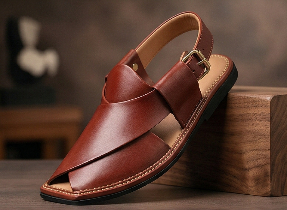 Heritage Kaptaan Chappal – Broad Square Toe Double Sole