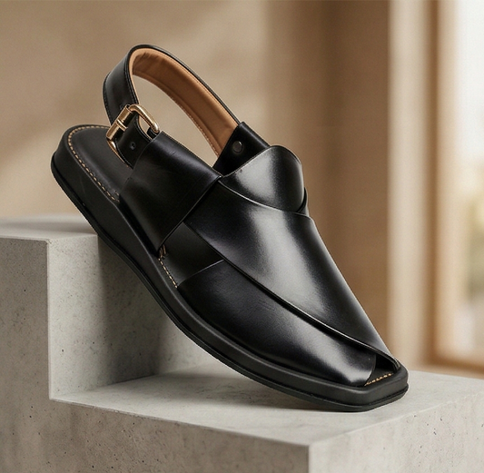 Classic Black Kaptaan — Smooth Leather Edition