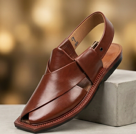 Premium Men’s Leather Chappal – The Executive Heritage Collection