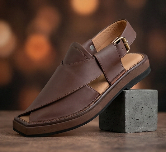 The Signature Kaptaan Chappal – Handcrafted in Charsadda