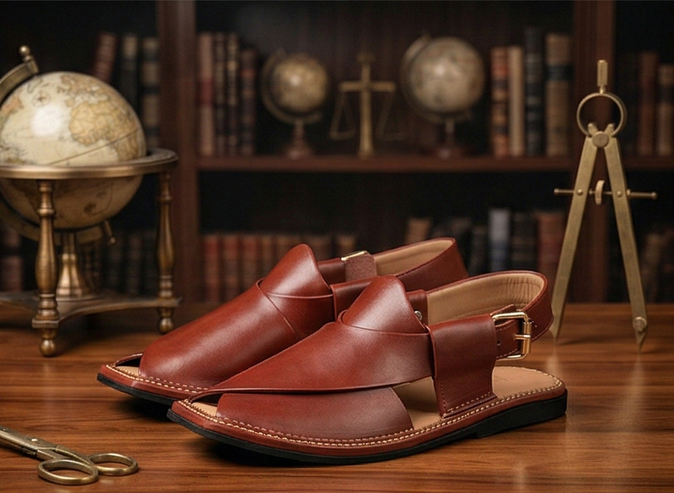 Heritage Kaptaan Chappal – Broad Square Toe Double Sole