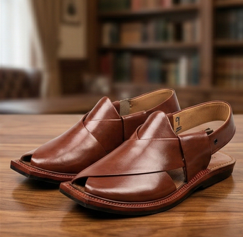 Premium Men’s Leather Chappal – The Executive Heritage Collection