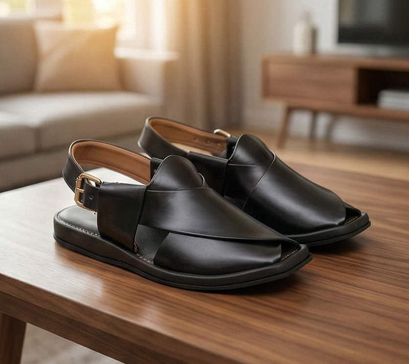 Classic Black Kaptaan — Smooth Leather Edition