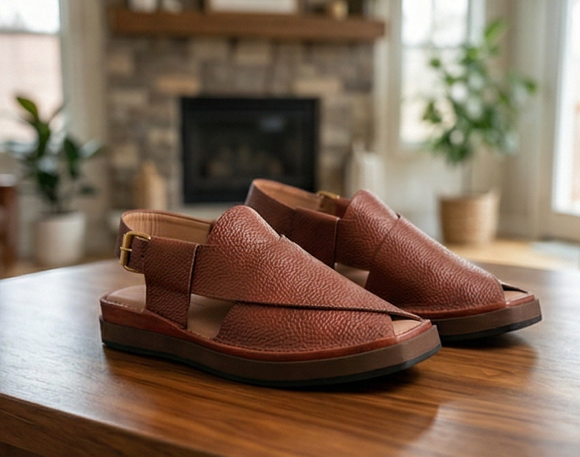 Authentic Charsadda Kaptaan Chappal – Premium Square Toe Leather