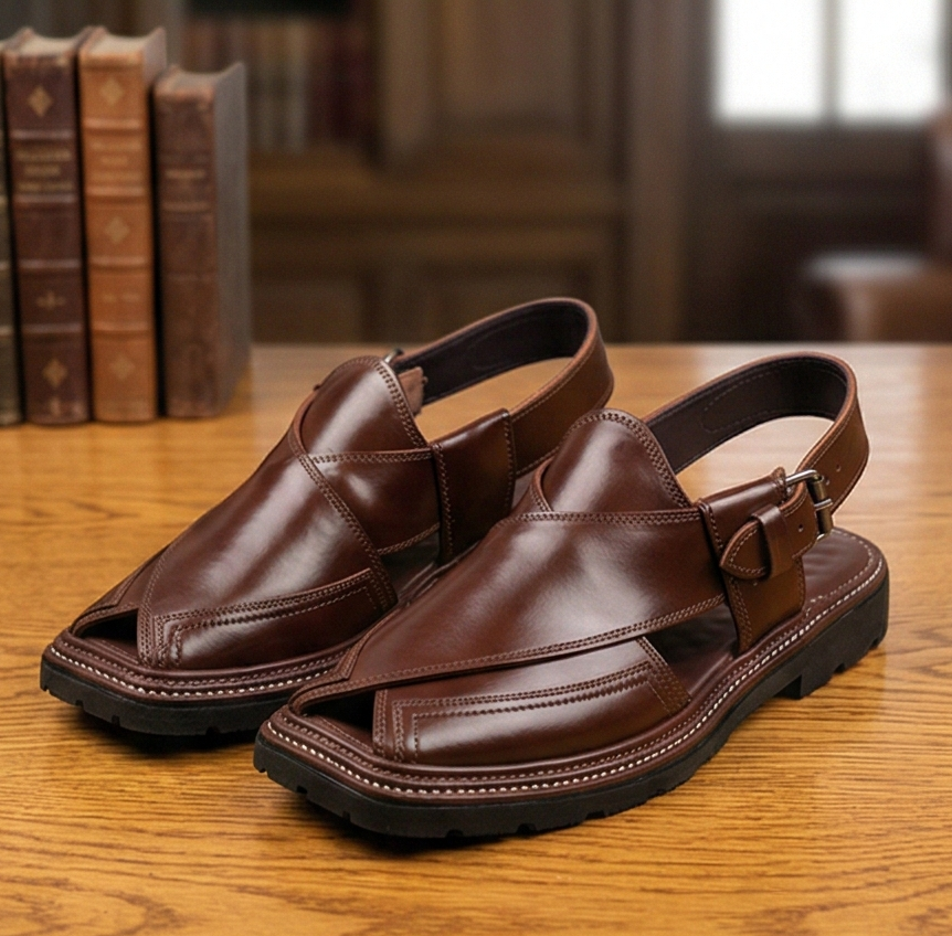 The Explorer Kaptaan Chappal — Handcrafted Charsadda Leather