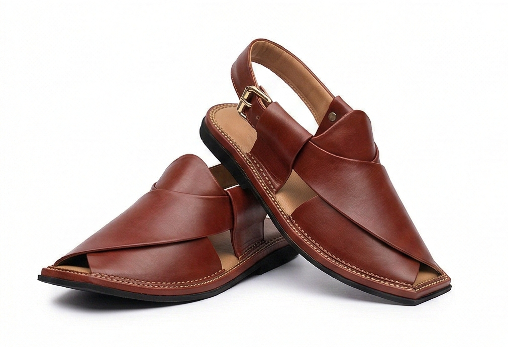 Heritage Kaptaan Chappal – Broad Square Toe Double Sole