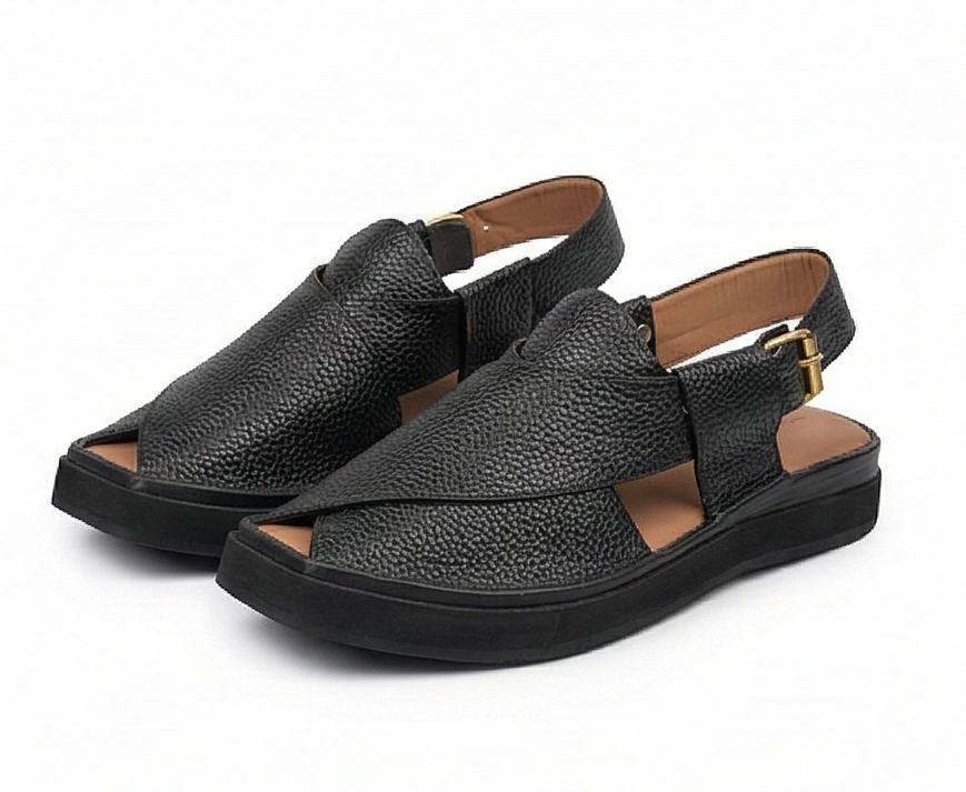 The Bold Platform Kaptaan | Pebble-Grain Black Leather