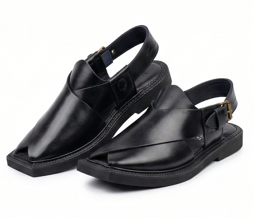Premium Men’s Leather Chappal – Sleek Kaptaan Edition