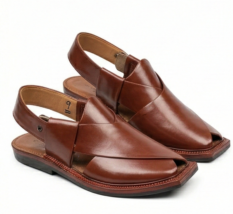 Premium Men’s Leather Chappal – The Executive Heritage Collection