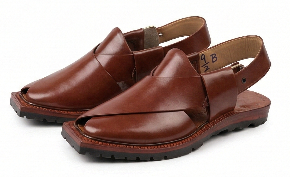 Premium Men’s Leather Norozi Chappal – Heritage Edition (Polished Brown)