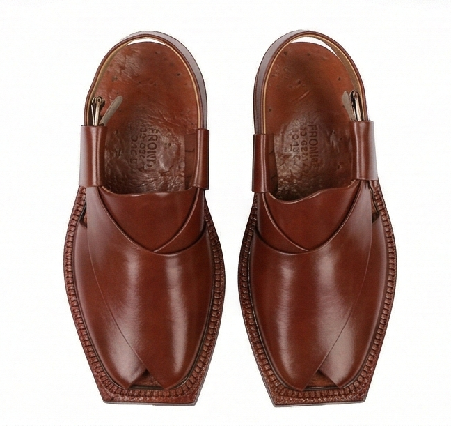 Premium Men’s Leather Norozi Chappal – Heritage Edition (Polished Brown)