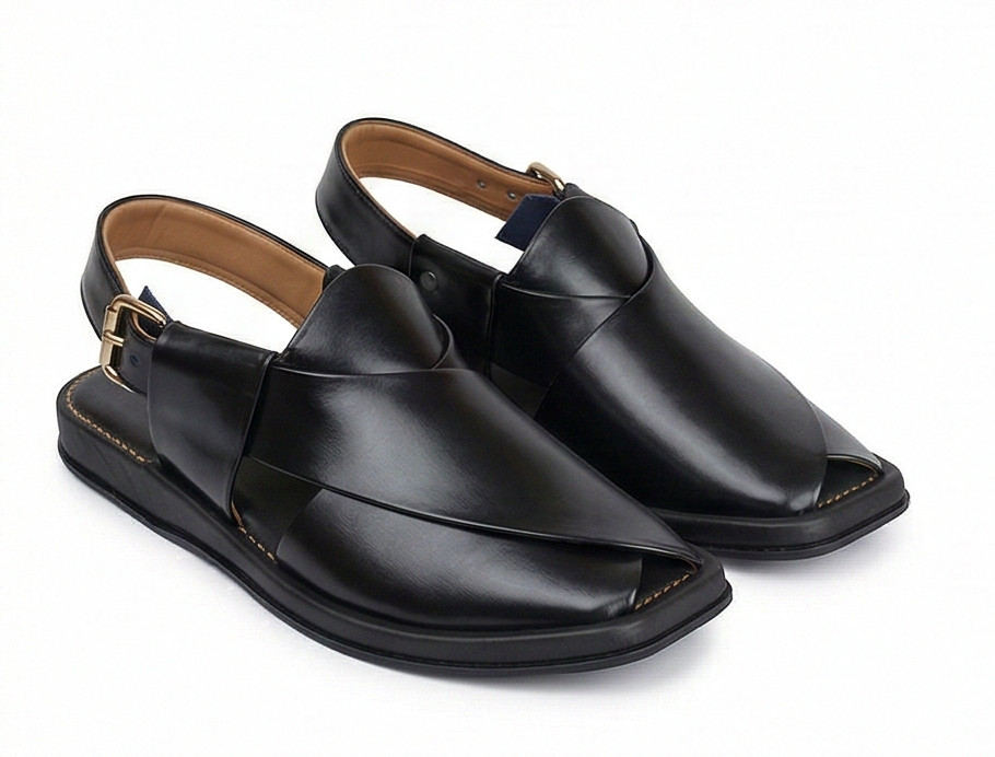 Classic Black Kaptaan — Smooth Leather Edition