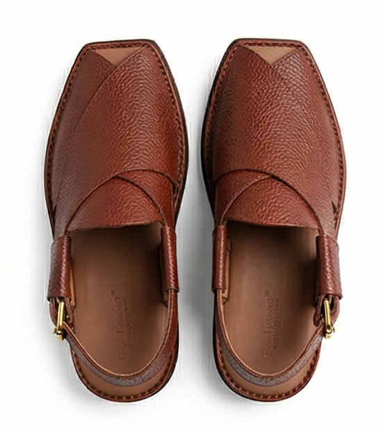 Authentic Charsadda Kaptaan Chappal – Premium Square Toe Leather