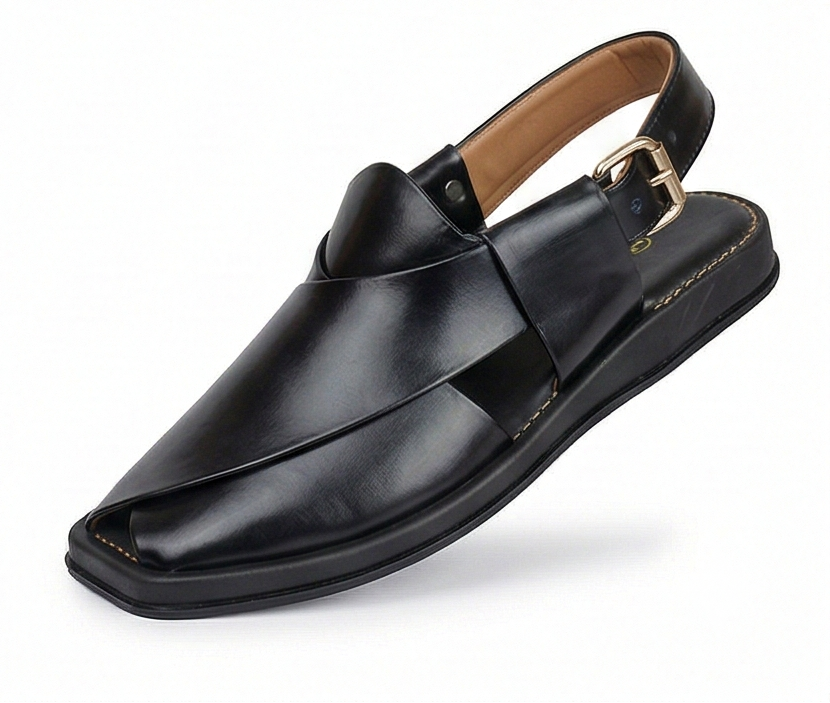 Classic Black Kaptaan — Smooth Leather Edition