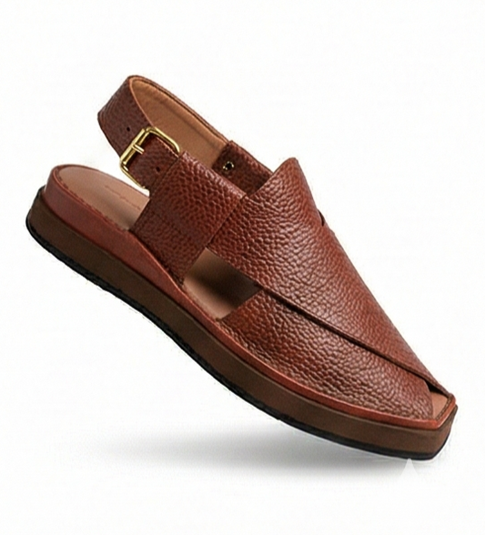 Authentic Charsadda Kaptaan Chappal – Premium Square Toe Leather