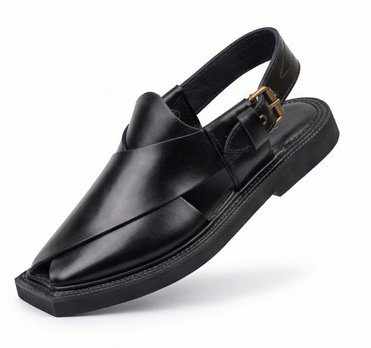 Premium Men’s Leather Chappal – Sleek Kaptaan Edition