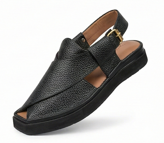 The Bold Platform Kaptaan | Pebble-Grain Black Leather